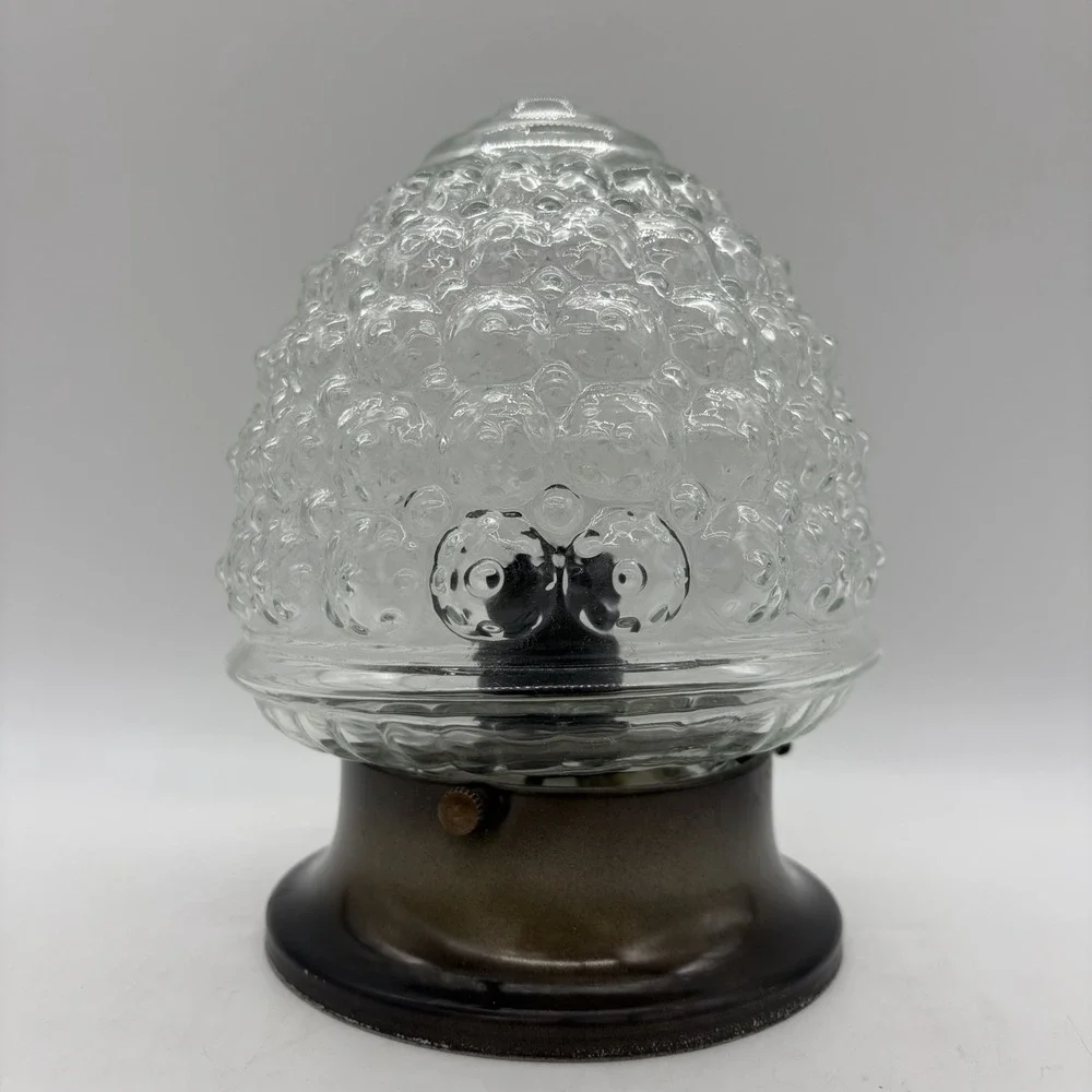 Vintage Bubble Acorn Clear Glass Ceiling Wall Light Fixture & Lamp Shade Globe
